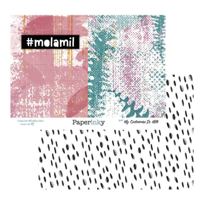 Bloc de 20 papeles para scrapbooking de 15x10 Colección #Gráfica Mini - Imagen 17