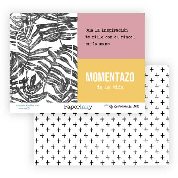 Bloc de 20 papeles para scrapbooking de 15x10 Colección #Gráfica Mini - Imagen 7