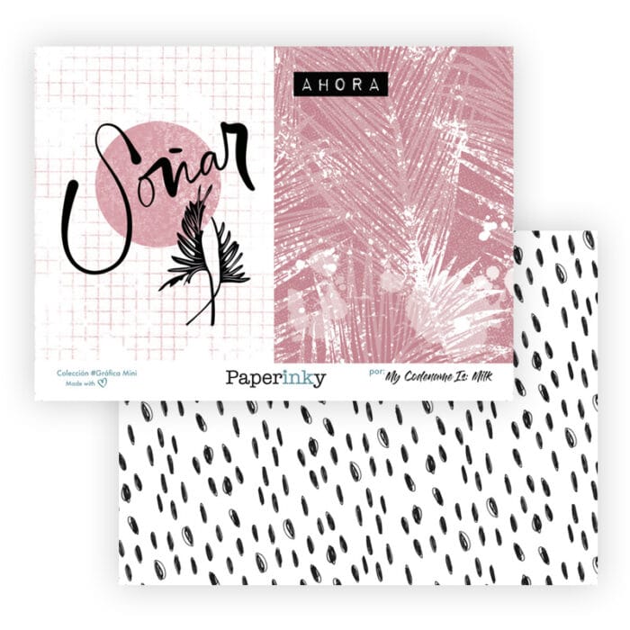 Bloc de 20 papeles para scrapbooking de 15x10 Colección #Gráfica Mini - Imagen 9