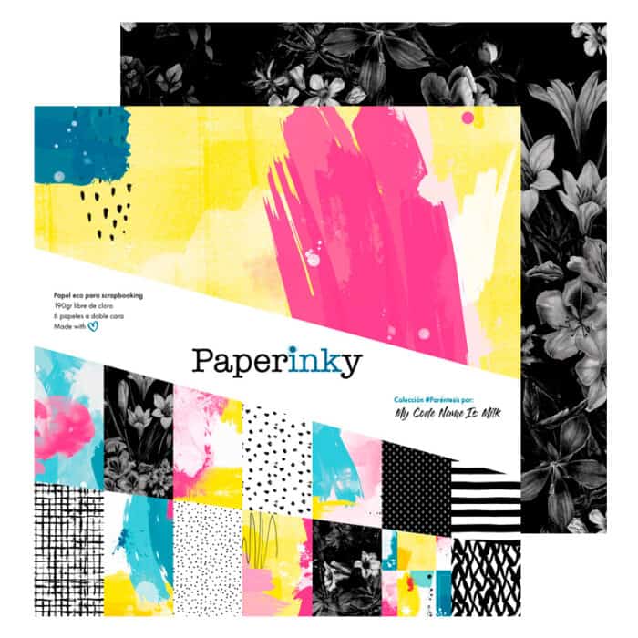 Bloc de 8 papeles para scrapbooking de 30x30 Colección #Paréntesis - Imagen 2