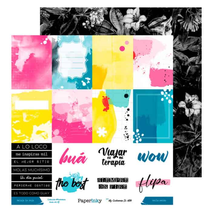 Bloc de 8 papeles para scrapbooking de 30x30 Colección #Paréntesis - Imagen 9